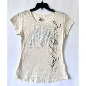 Universal’s Wizarding World Of Harry Potter Ivory Burnout T-Shirt Womens Medium